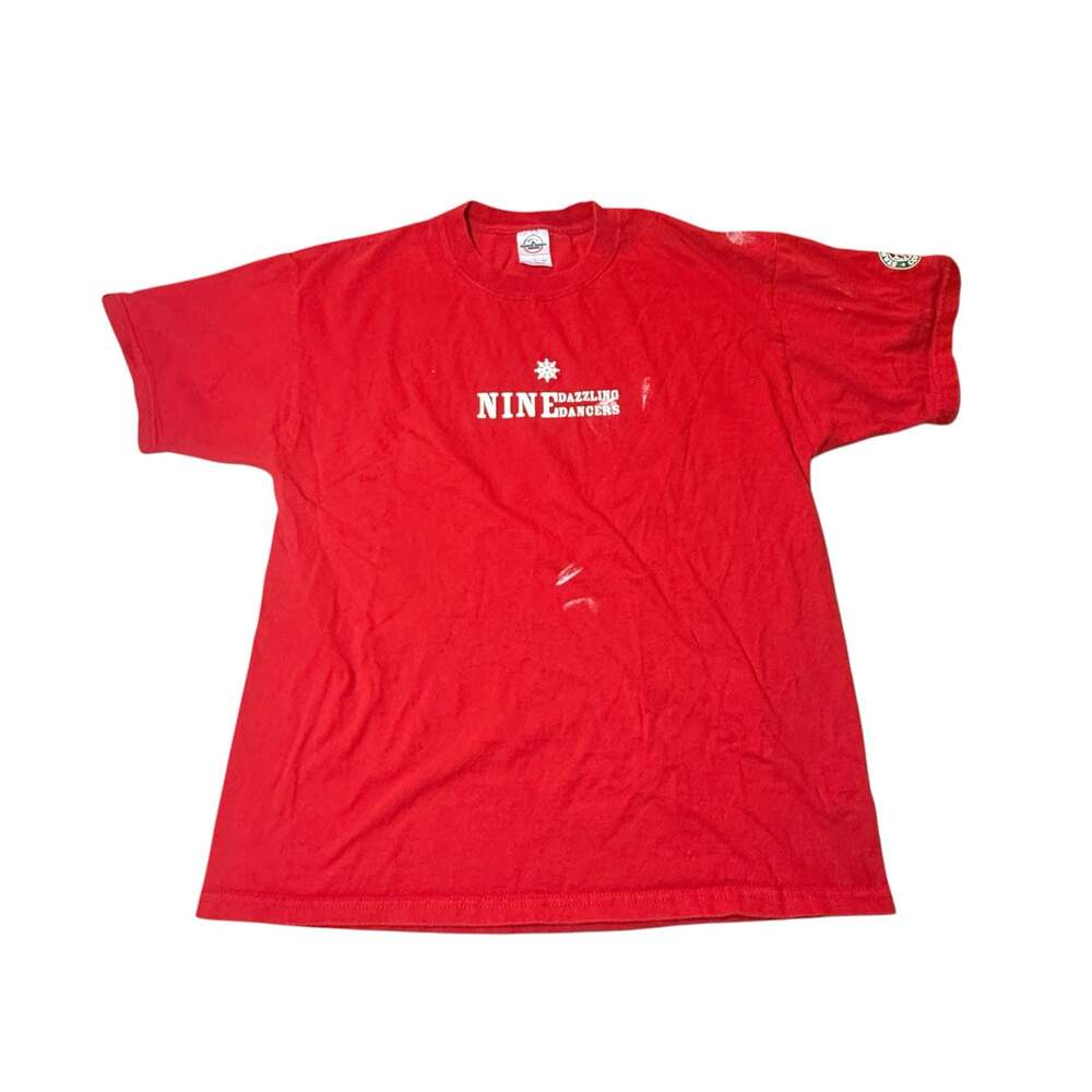 Vintage & Distressed Starbucks Nine Dazzling Dancers Red T-Shirt Size L